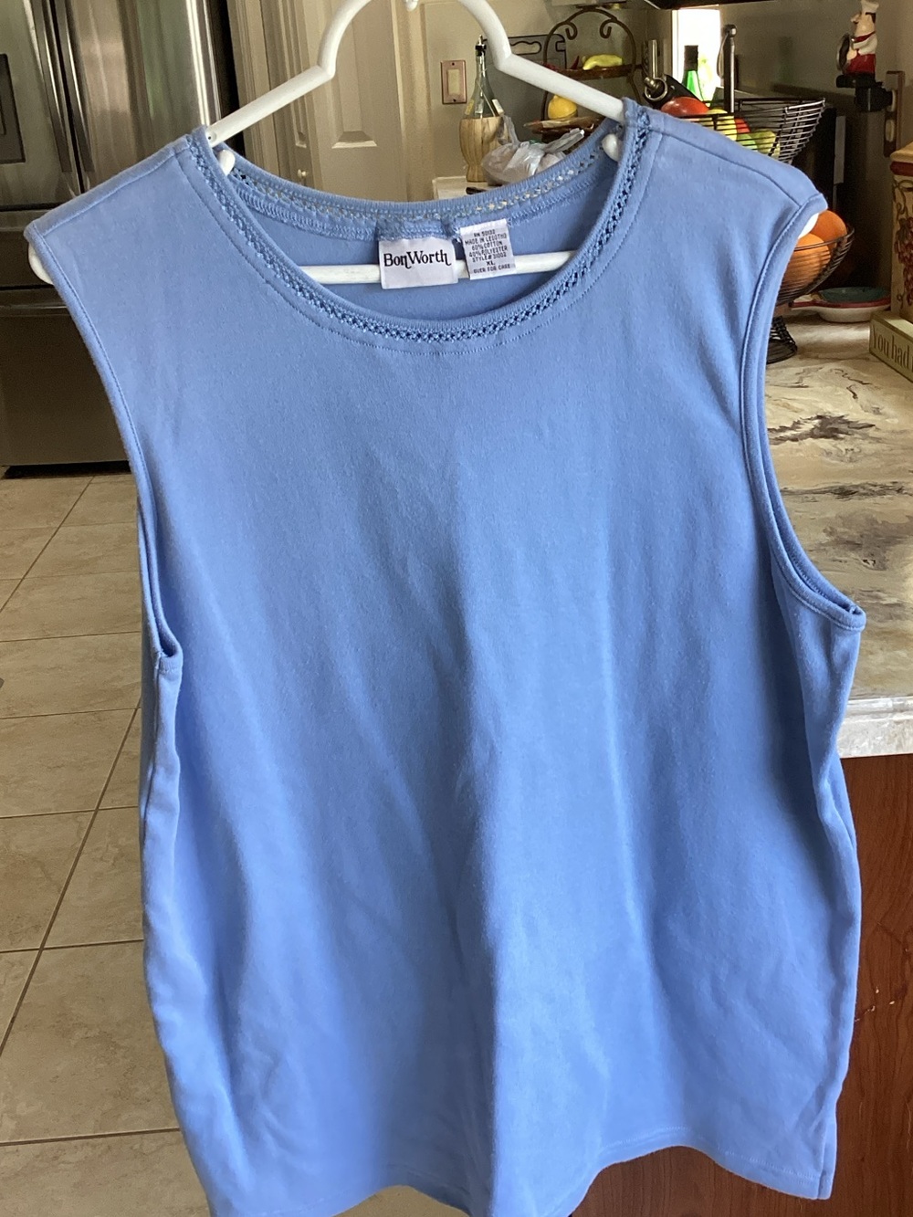BonWorth Sleeveless Sky Blue Knit Tank